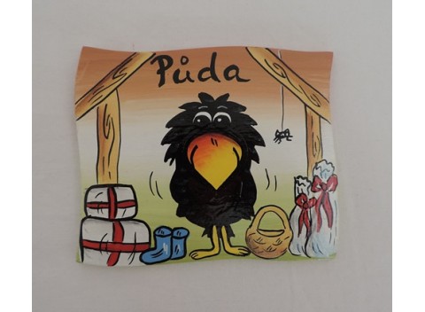 042-Cedulka na dveře-havran