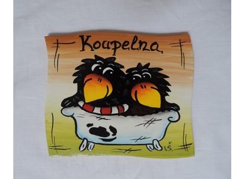 035-Cedulka na dveře-havran-koupelna