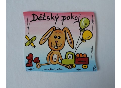 Cedulka na dveře-zajíc