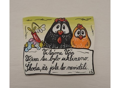 018-Cedulka na dveře-slepičky-vtipná