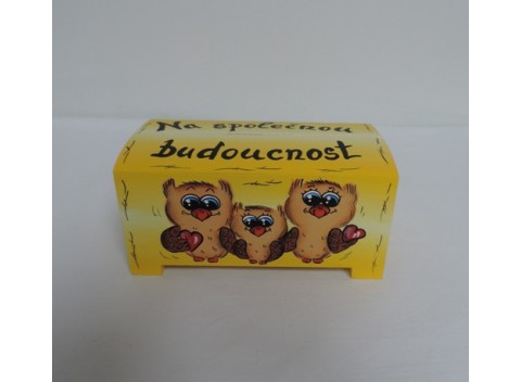 Pokladnička velká-sova-žlutá