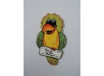020-Cedulka na dveře-papoušek vyřezávaný