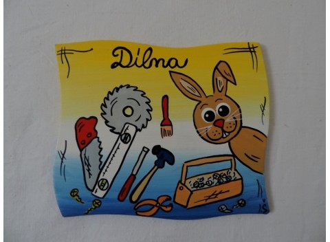 Cedulka na dveře-zajíc