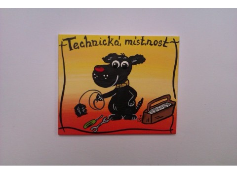 Cedulka na dveře-psík technická místnost