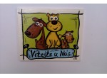 Cedulka na dveře-psík vítejte
