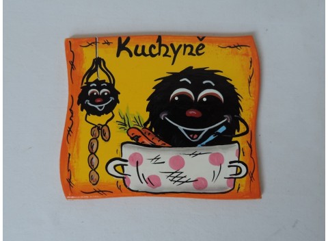 Cedulka na dveře-kuchyň-pavouček
