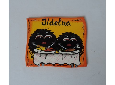 Cedulka na dveře-jídelna-pavouček