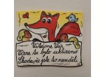Cedulka na dveře-liška